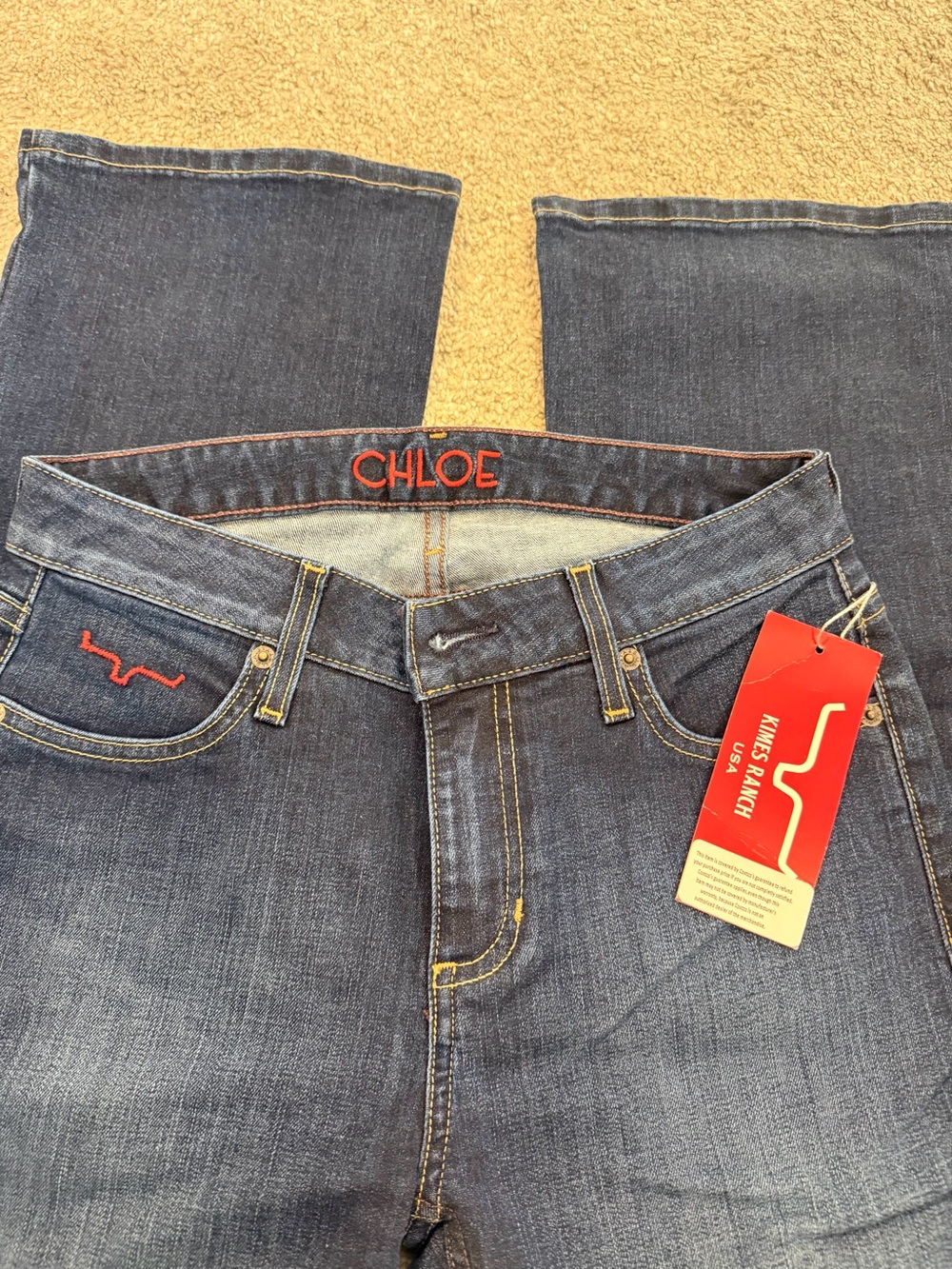Kimes Ranch Women’s Dark Blue Boot Cut Jeans NWT Size 4/32 - Picture 2 of 2
